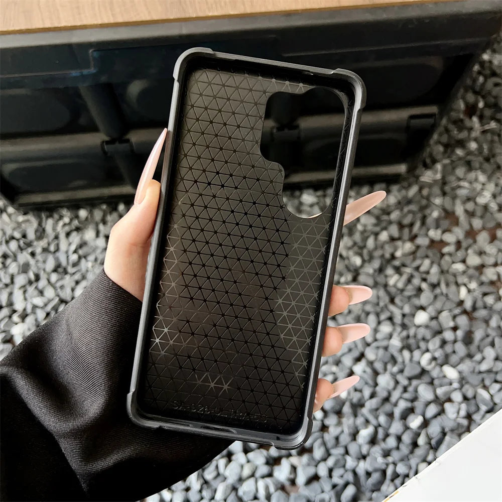 Luxury Leather Hybrid PC Armor Phone Case For Samsung S26 Ultra Plus S26Plus s26Ultra Shockproof Bumper Protection Back Cover