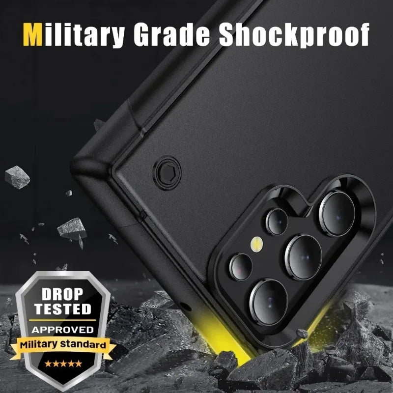 Phone Case with Invisible Stand for Samsung Galaxy S21 S20 S23 FE S25 S24 S22 Ultra Plus A54 A53 A33 A14 5G WIth Kickstand Cover