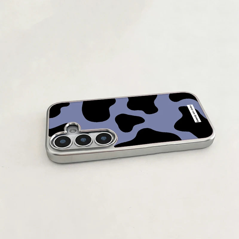 Retro Color Collision Pattern Electroplated Drip Glue Phone Case For Samsung Galaxy S23 S24 FE Plus Ultra S25 S26 EDGE Cover