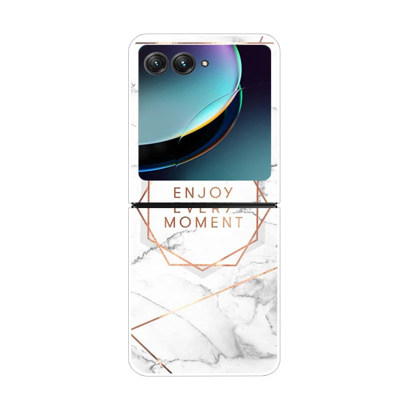 For Motorola Razr 40 Ultra Phone Case Flower Painted Clear Plastic PC Hard Back Cover For Moto Razr 40 Ultra Case 40Ultra 6.9"