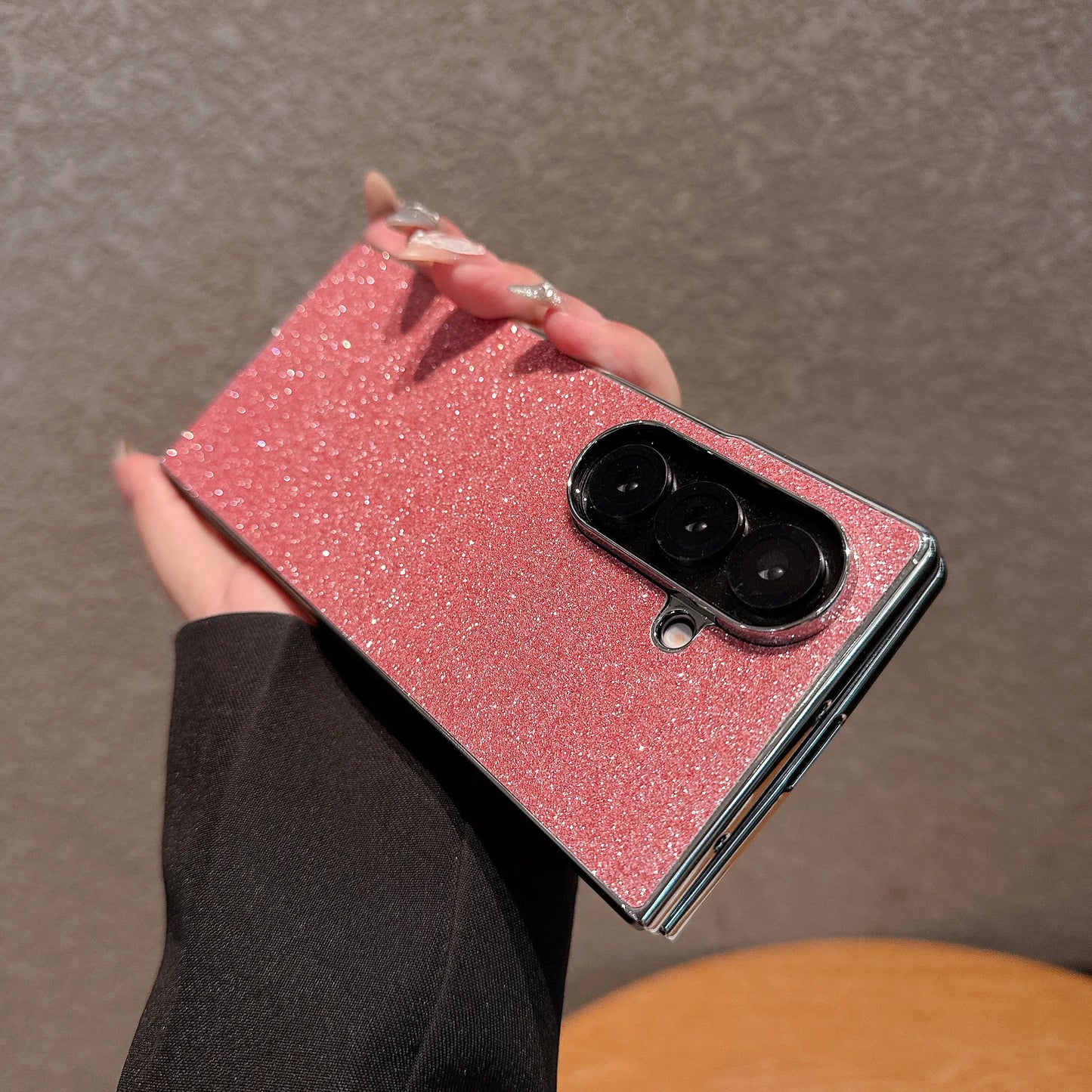 Luxury Plating Glitter Bling Phone Case For Samsung Galaxy Z Fold7 Fold 7 6 5 4 3 2 Shining Sparkle Shockproof Protection Cover