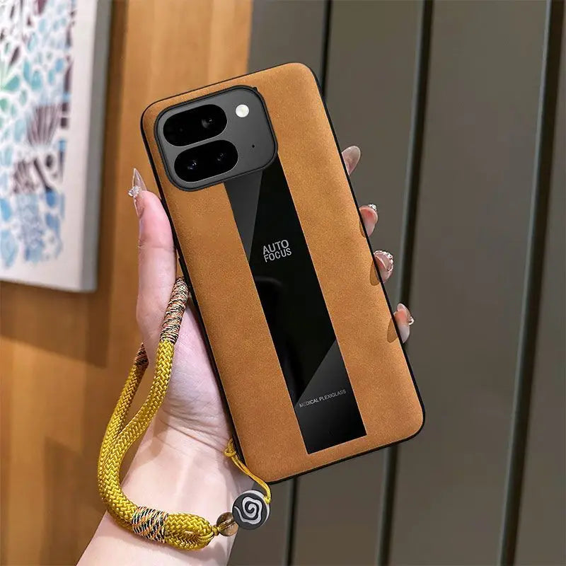 For Google Pixel 10 Pro Fold Case Business Style Lanyard Luxury Leather Anti-drop Cover For Google Pixel 10 Pro Fold Funda