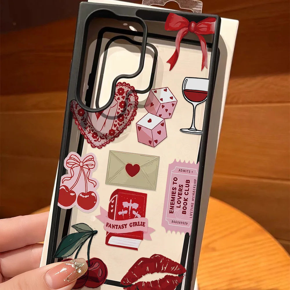 Cherry Phone Case For Samsung A56 5G A55 A54 A17 A16 A15 A07 A06 A36 A35 A26 A25 A05s A12 A13 A14 A34 Soft Silicone Matte Cover