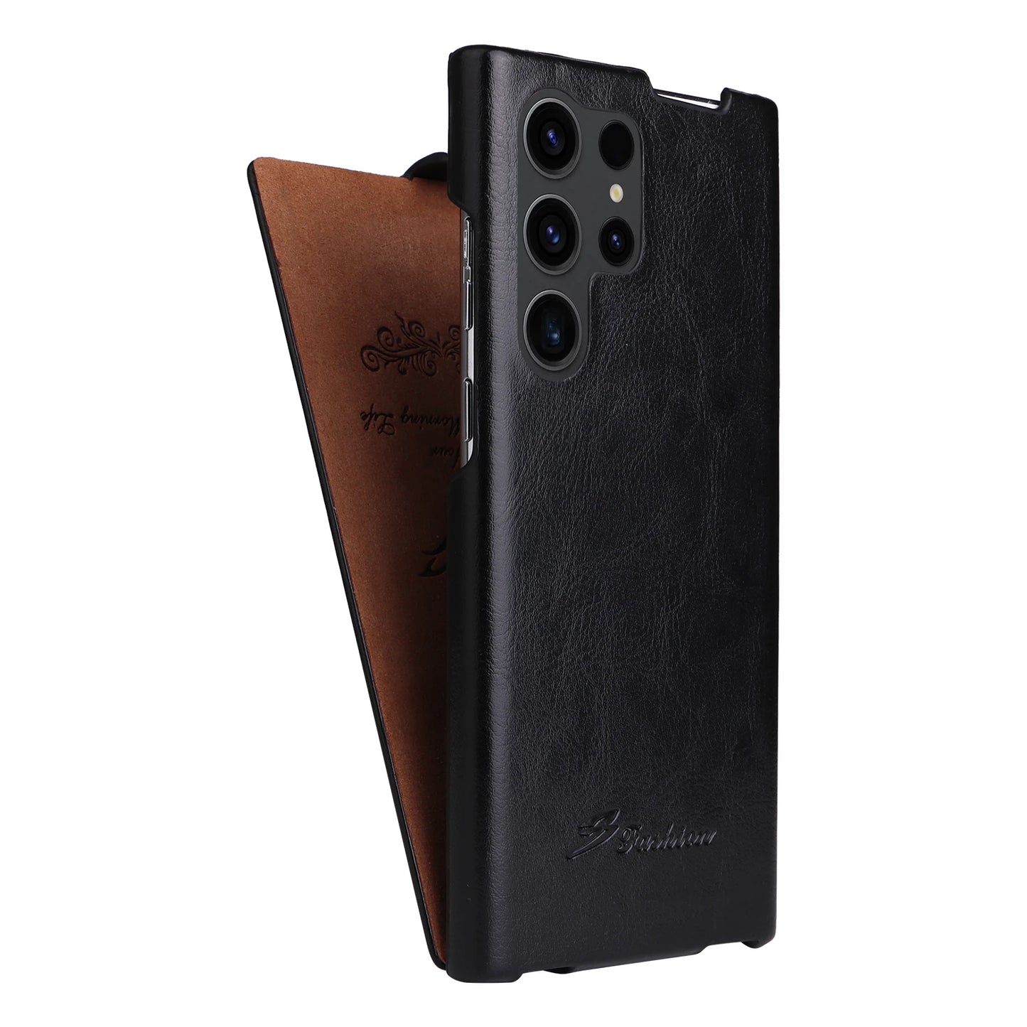Luxury Retro Leather Flip Case For Samsung Galaxy S23 S24 S25 S26 S22 S21 Plus Ultra S23Ultra S24Ultra Cover