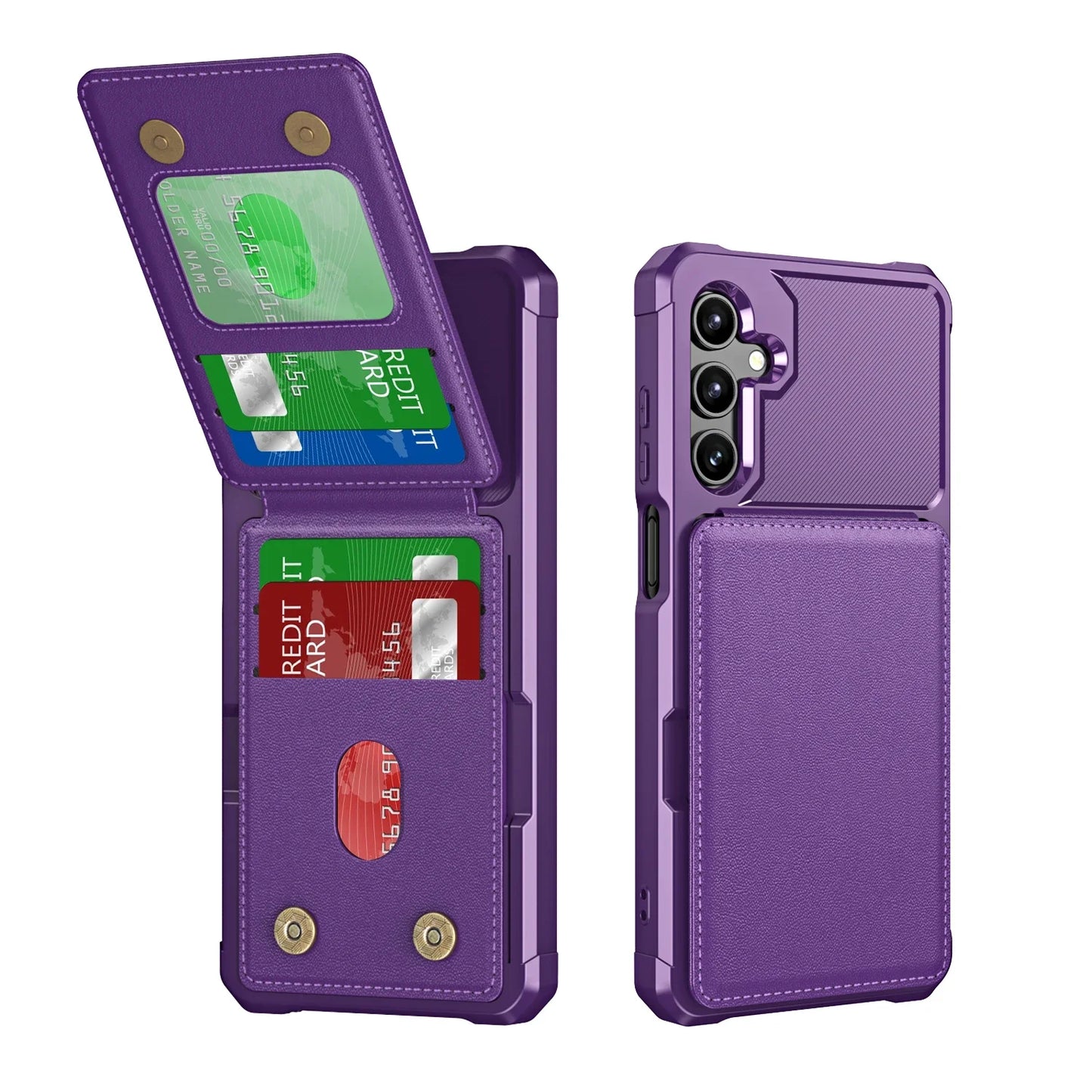 For Samsung Galaxy S25 Ultra S24 FE S23 S21 S22 A56 A36 A26 A16 A55 A35 A15 A54 A34 A23 5G A05 A05S 4G Card Holder Phone Case