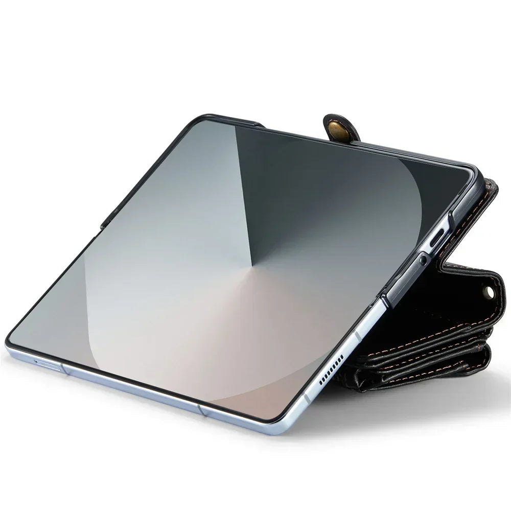 Crossbody Purse for Samsung Galaxy Z Fold 7 6 Fold5 Fold 4 Fold 3 Leather Flip Case Book Wallet Coque Retro Vintage Card Slots