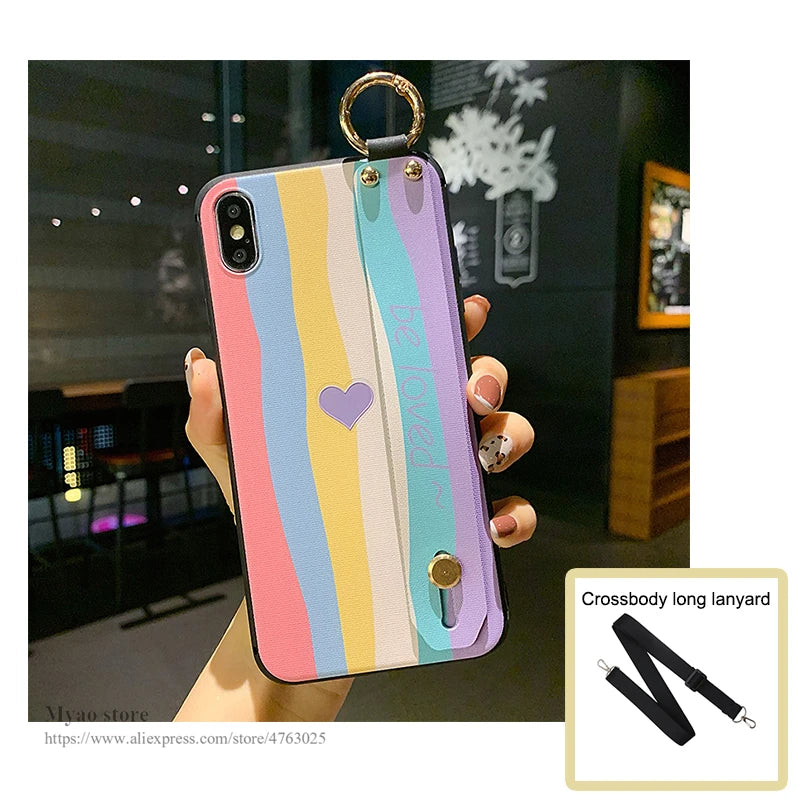 Be Loved Case For Motorola Edge 40 50 Neo 60 Fusion 60s Pro Ultra G35 G55 G75 G85 G45 G15 G05 G84 G54 G34 G14 Wrist Strap Cover