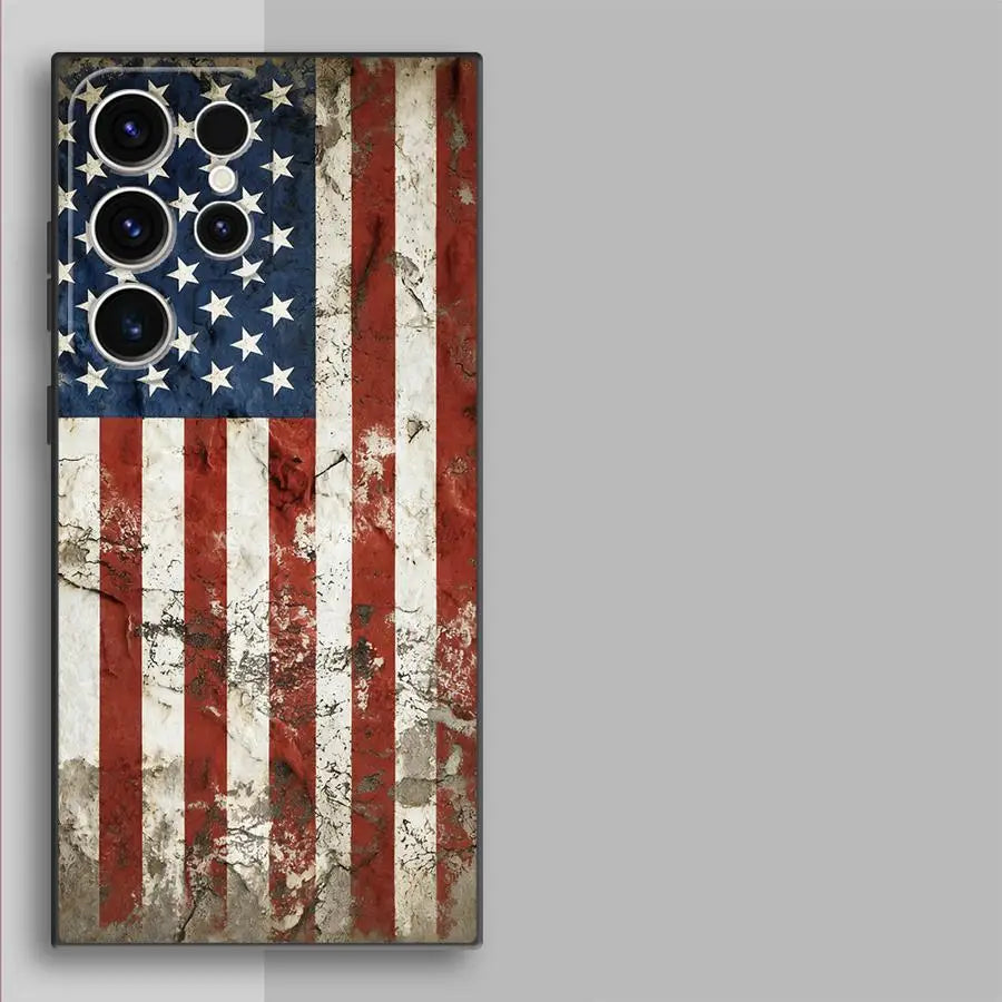 National Flag Pattern Case for Samsung Galaxy S26 S21 FE S20 S10 S9 S23 Note 20 Ultra 8 9 10 S24 Plus S25 Ultra Funda Phone