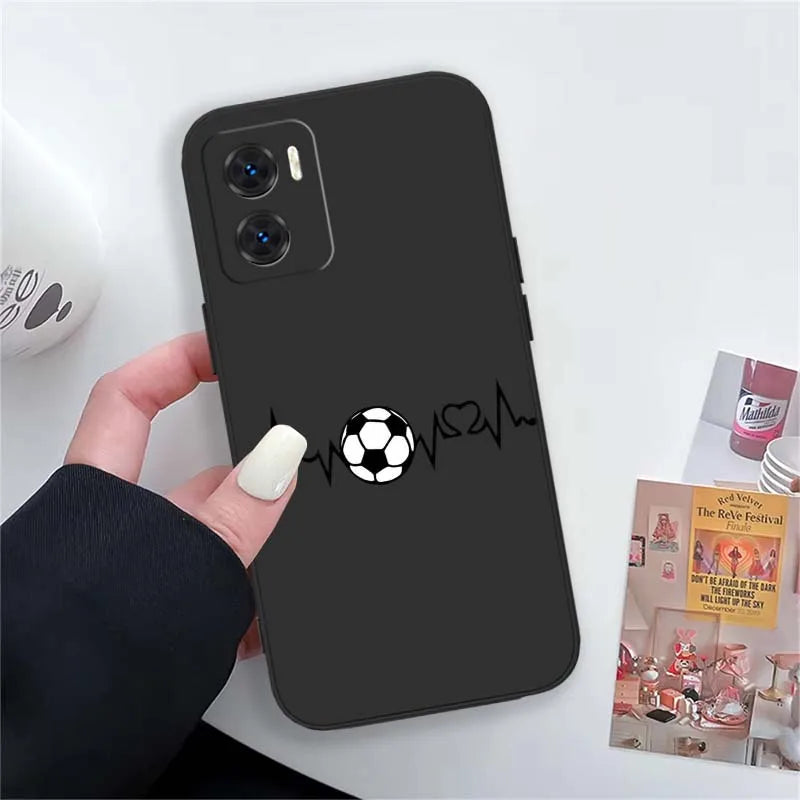 Creative Football Design For Motorola Moto Edge G85 G72 G35 G34 G32 G31 G24 G13 E14 G04 50 4G 5G Liquid Phone Case Cover