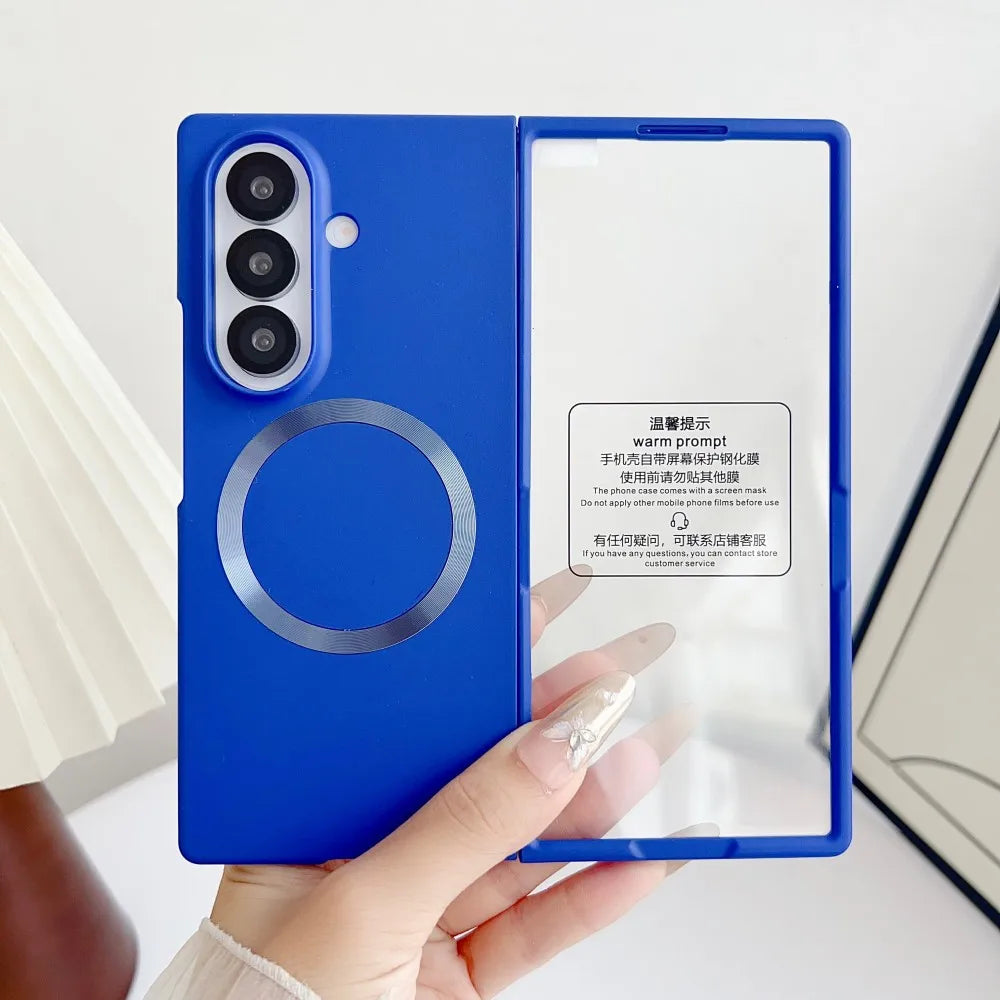 For Samsung Galaxy Z Fold 7 Case Hard PC Magnetic wireless charging Film Protective Back Cover case For Z Fold 7 Phone Shell