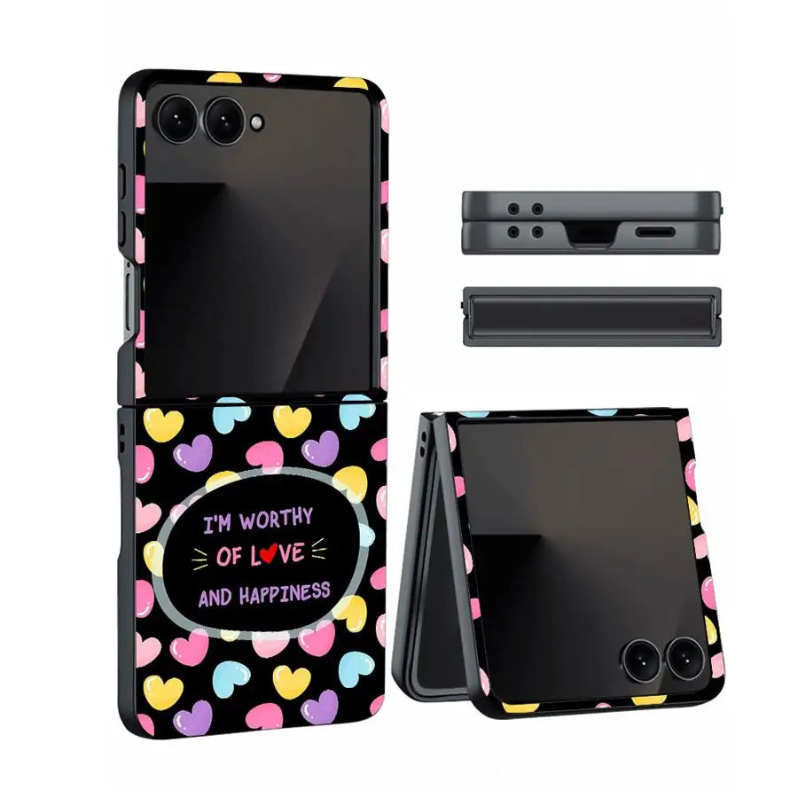 Cover Phone Case for Motorola Razr 70 50 60 Ultra Razr Fold 50/60 70 Plus Colorful Hearts Graffiti