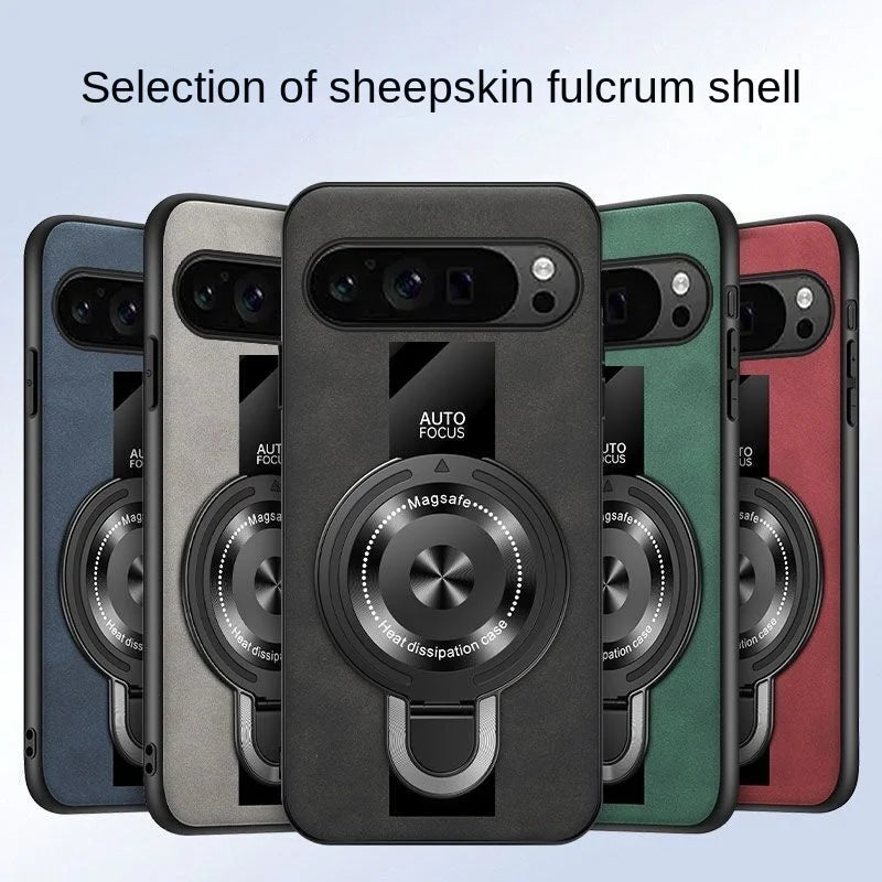 For Google Pixel 9 10 Pro XL 8 7 Pro 8a 7a Magsafe Case Matte sheep Wireless Charging Shockproof Magnetic Armor holder Cover