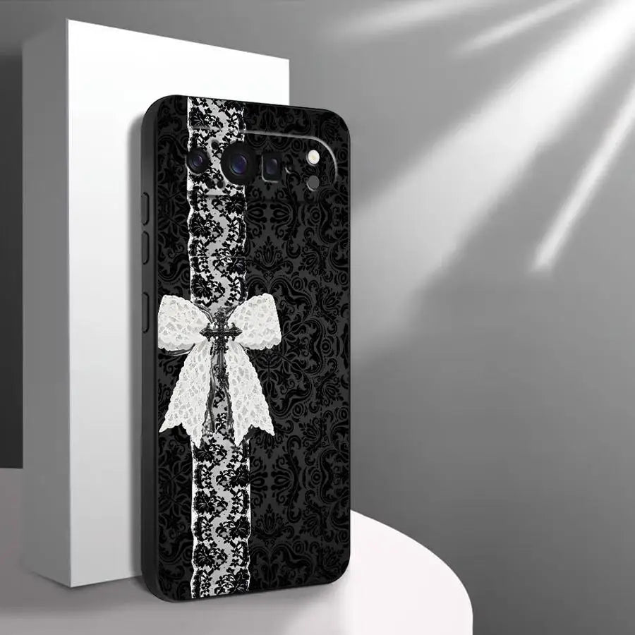 Retro Lace Art Case for Google Pixel 10A 6 7 8 Pro 7a 8a 10 9 Pro XL 6a 9a Funda Phone Cover