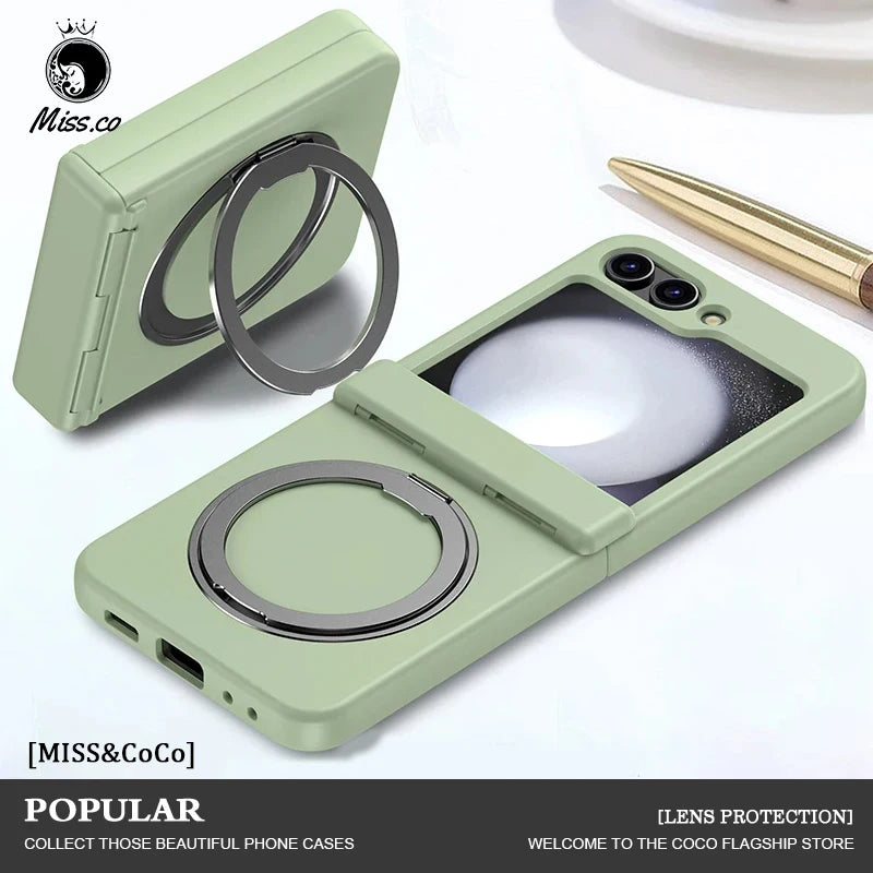 For Samsung Galaxy Z Flip 8 7 5 4 6 For Magsafe Case Wireless Charging Hinge All-inclusive Shockproof Hard Magnetic Holder Cover