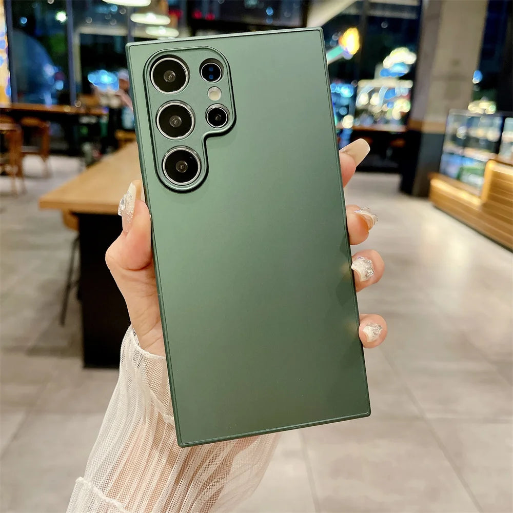 Luxury Matte Case For Samsung Galaxy S25 S24 S23 S22 S21 Plus FE Ultra Note 20 A55 A54 A53 A73 Shockproof AG Frosted Hard Cover