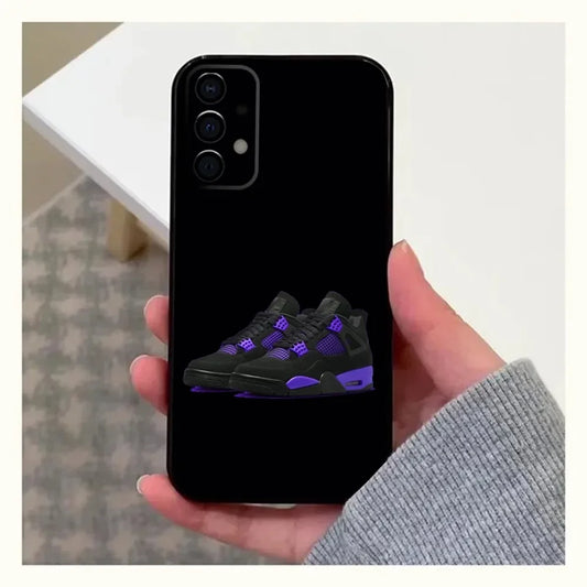 SJ2 Shoes Sports Basketball Phone Case For Samsung Galaxy A13,A21s,A22,A31,A32,A52,A53,A71,A80,A91 Soft Black Shell