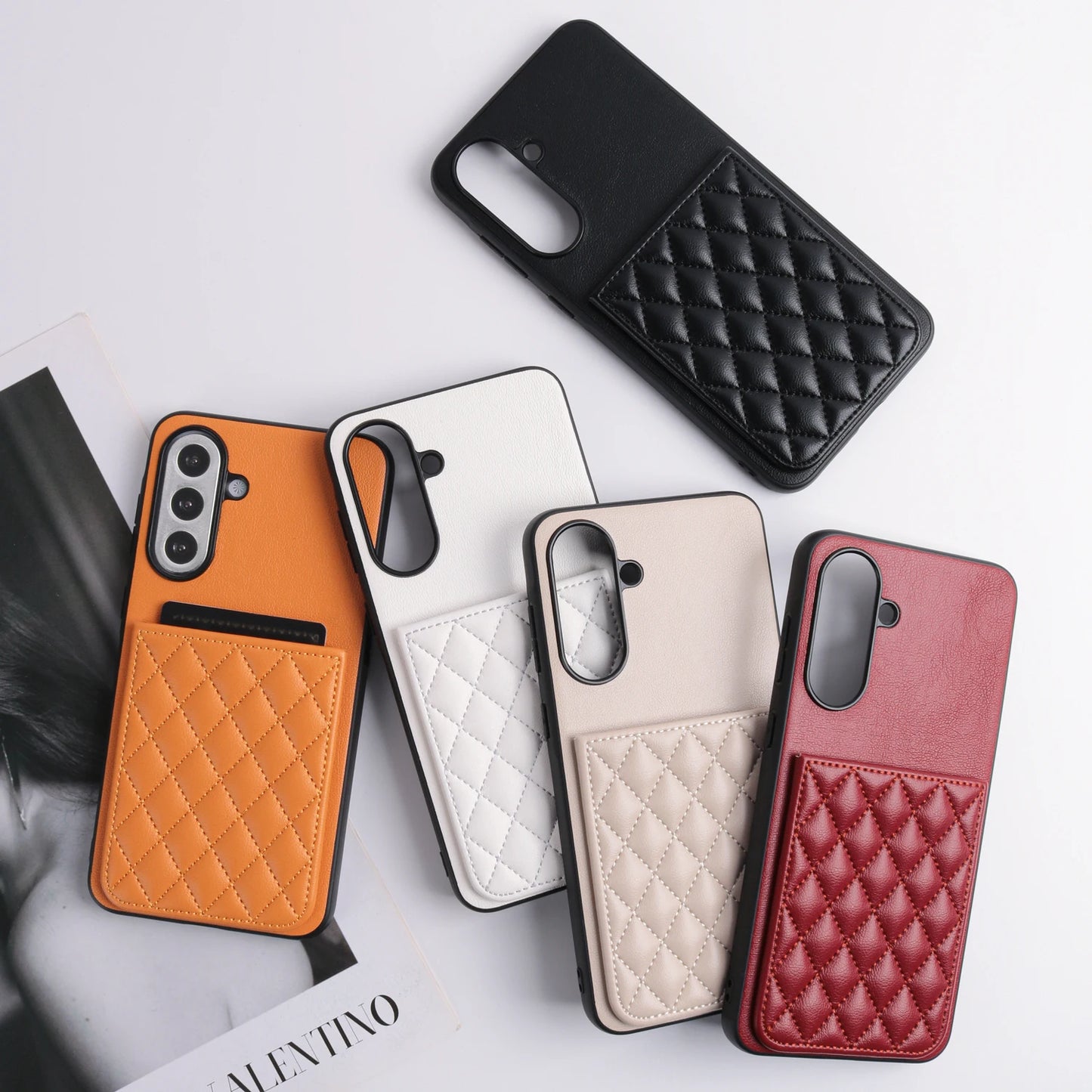 PU Leather Phone Case With Integrated Card Holder Coin Purse For Samsung for Galaxy 20 A15 A56 Note 9 A33 A90 A40 A35 A55 Holds