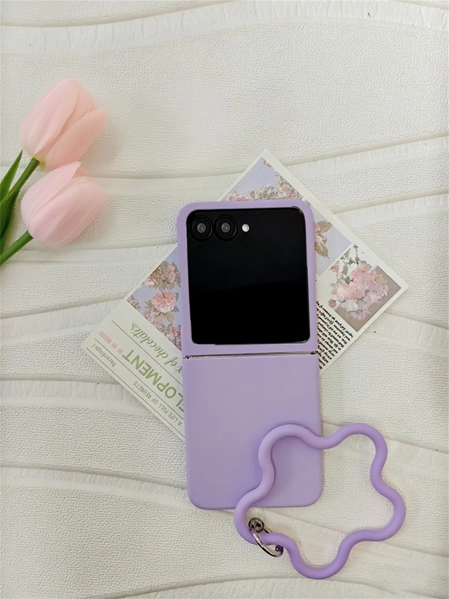 Cute Korean Gradient Color Case with Silicone Star Bracelet for Motorola Razr70/60/50 Ultra Razr60 Pro Razr 70/60/50 Back Cover