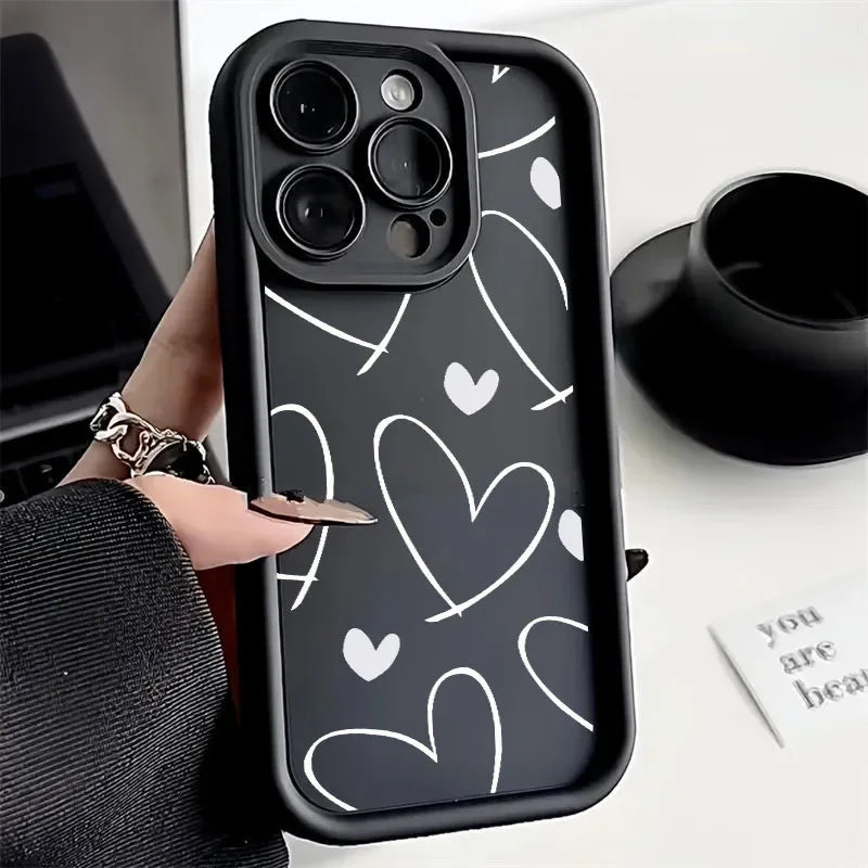 Motorola Edge 50 Fusion Colorful Love Heart Silicone Case For Moto 40 NEO Pro G84 G35 G85 5G G22 G32 G52 G30 G60 Shockproof Capa