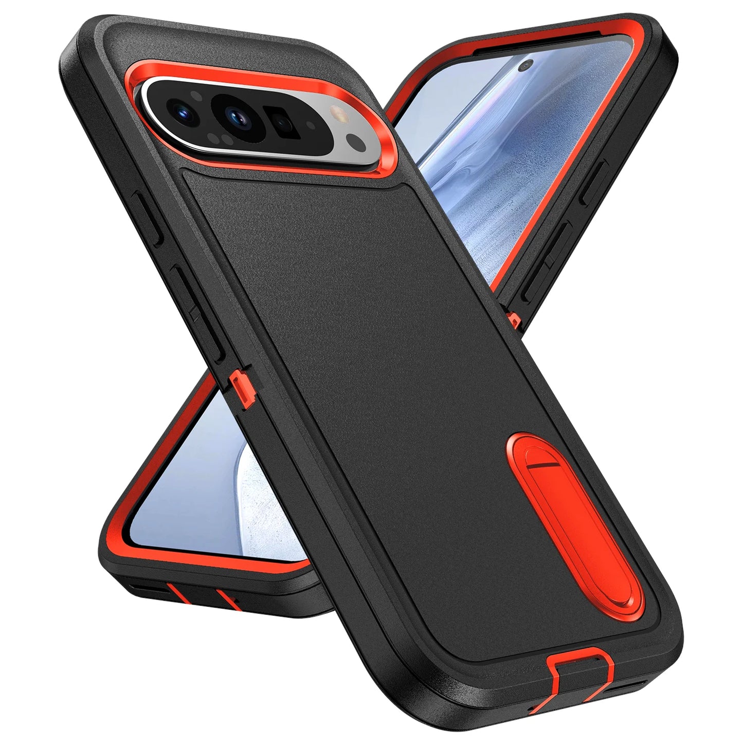 Heavy Duty Shockproof Case for Google Pixel 9 Pro XL Anti-Scratch Protective Kickstand Phone Case