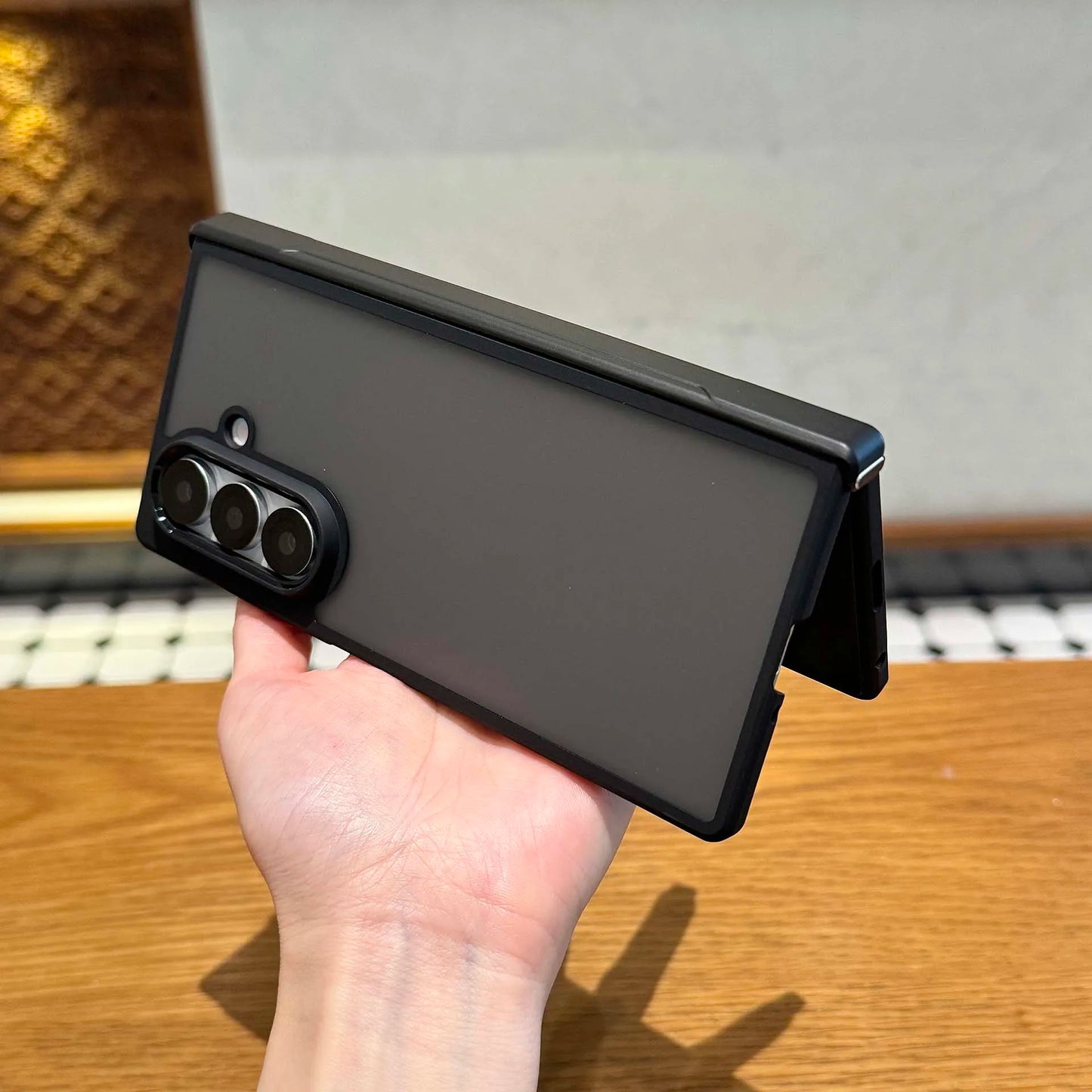 For Samsung Galaxy Z Fold 7 Case Matte Skin Friendly Transparent Hinge Folding Shockproof Protective PC Cover Accessories Funda