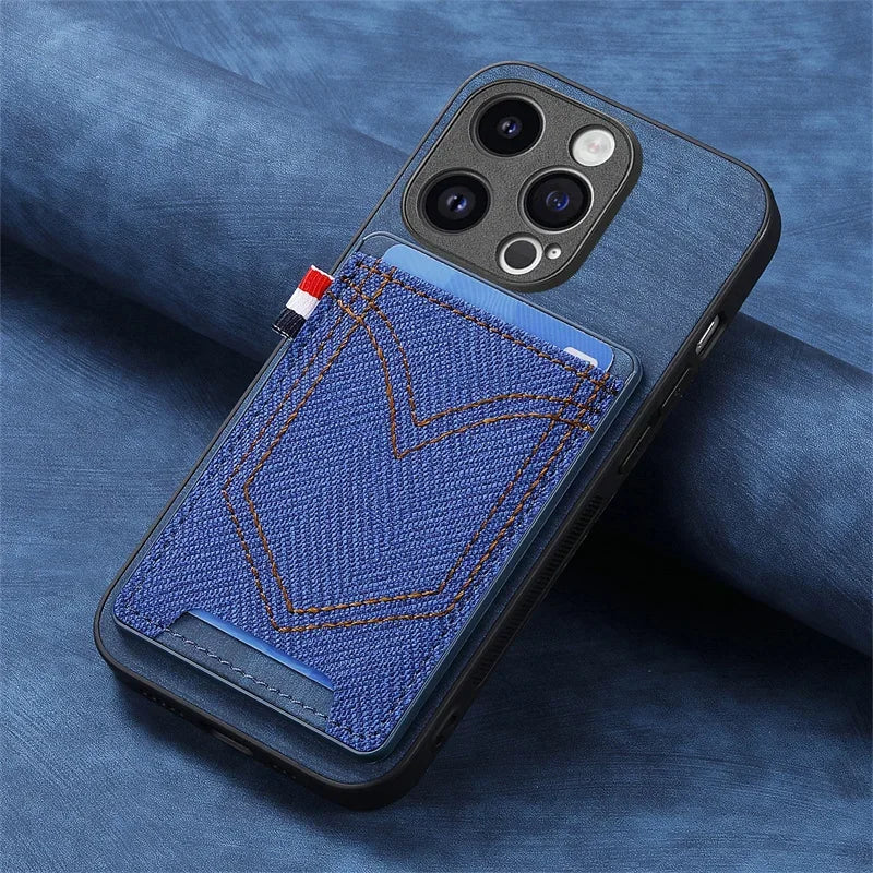 Magnet Case For Motorola Moto G Power Play Stylus 2024 4G 5G Edge 50 Ultra Pro Jeans Heavy Wallet Card Shockproof Cover Case