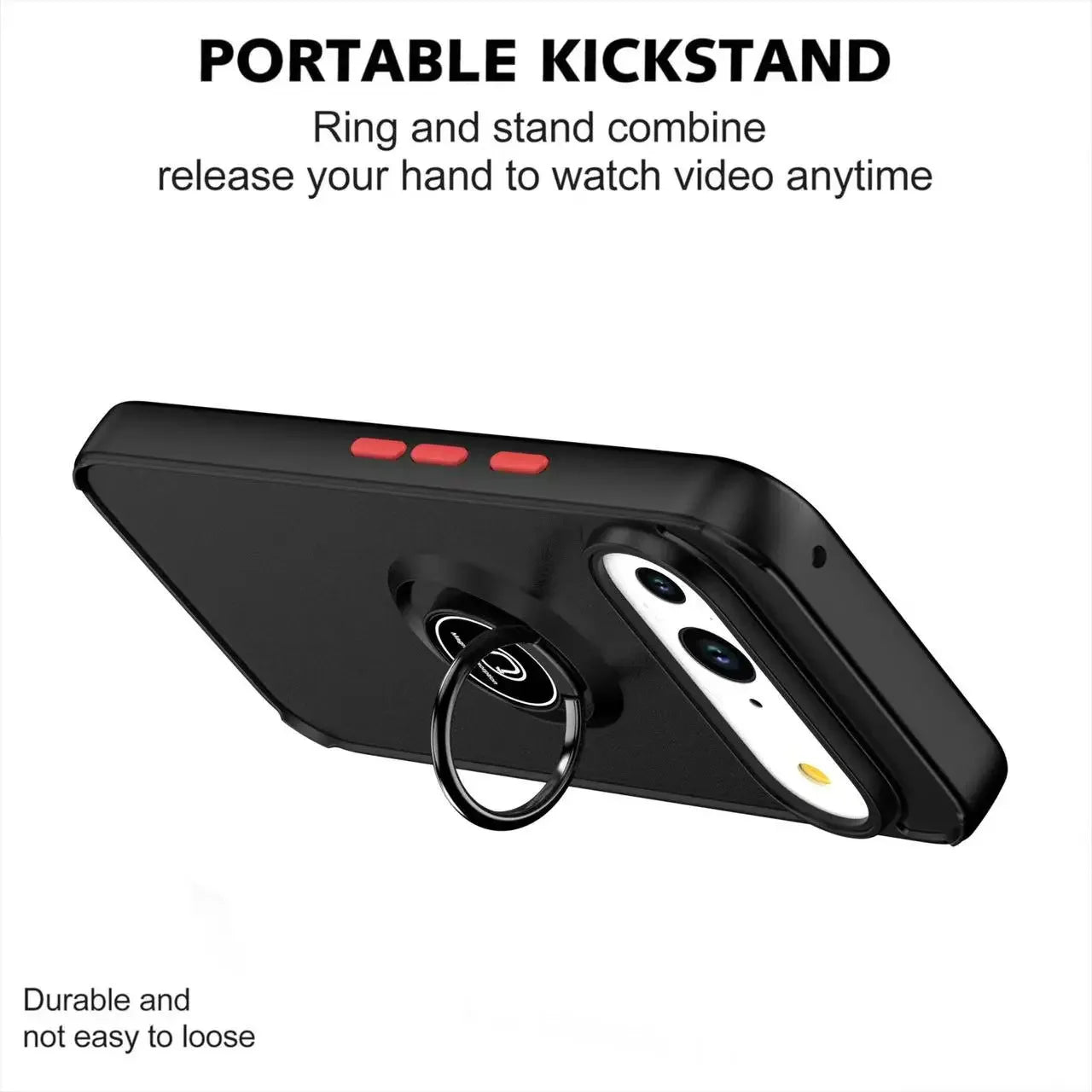For Google Pixel 9A 8A 7A Armor Matte Car magnetic Cover For Google Pixel 10 9 Pro XL Pixel 7 8 Pro Ring Stand Shockproof case