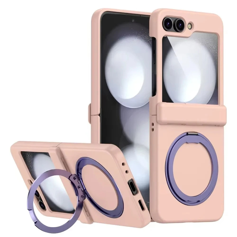 For Samsung Galaxy Z Flip 8 7 5 4 6 For Magsafe Case Wireless Charging Hinge All-inclusive Shockproof Hard Magnetic Holder Cover