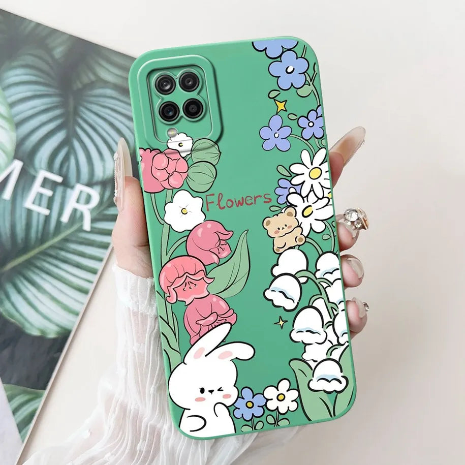 Case For Samsung Galaxy A22 M22 M32 4G Case SM-A225F SM-M225F SM-M325F Shockproof Cover Fashion Painted Soft Silicone Phone Capa