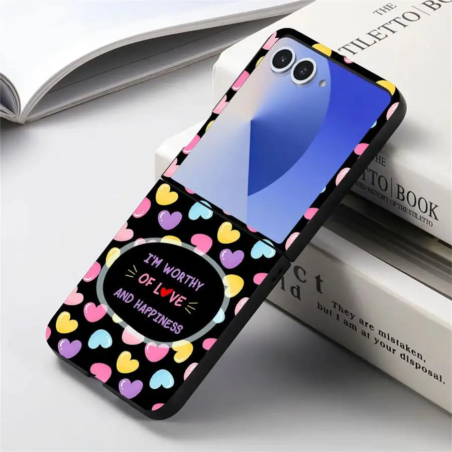 Cover Phone Case for Motorola Razr 70 50 60 Ultra Razr Fold 50/60 70 Plus Colorful Hearts Graffiti