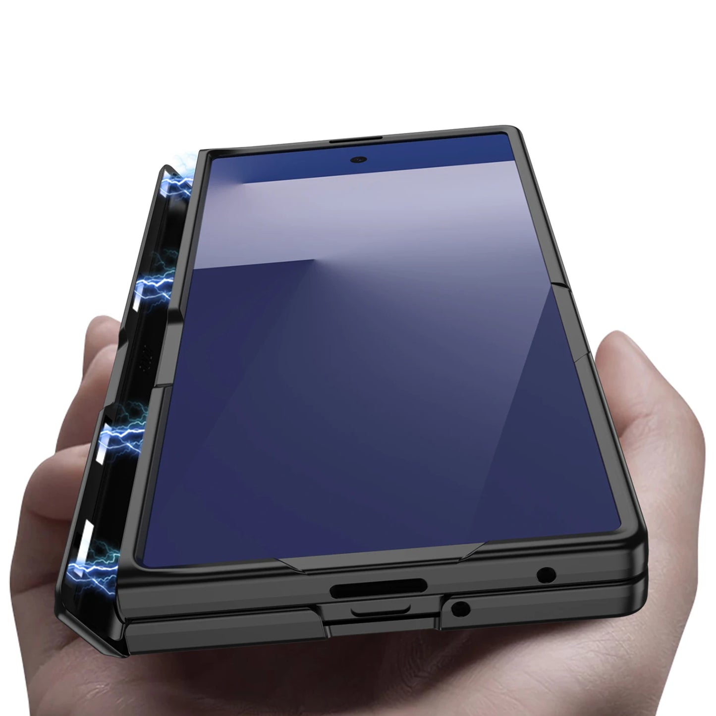 360 All-included Magnetic Hinge Case For Samsung Galaxy Z Fold 7 6 5 4 3 5G With Screen Protect  Glass Holder Shockproof Cover