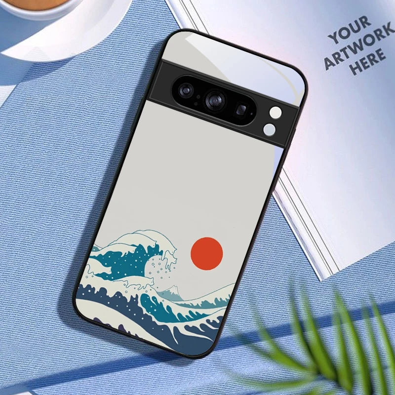 Richu Mountain For Google Pixel 8 P Ixel 7 Pi Xel 7A Pix El 8A G Oogle 9 9A 9Pro Pixe L 9Pr O XL Black Glass Phone Case