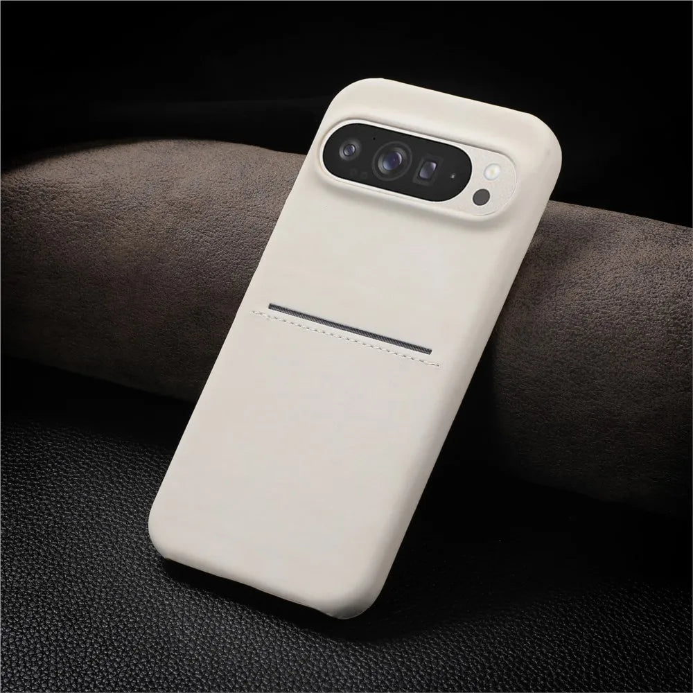 Luxury Sheepskin Leather Wallet Card Holder Phone Case For Google Pixel 9 Pro XL Pixel 8 8A 8Pro Card Slot Shockproof Back Cover