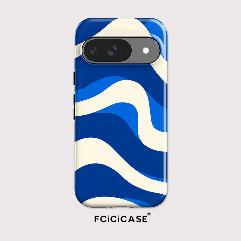 Fcicicase PC +TPU Dual Layer Phone Case For Google Pixel 8A 8 9 Pro 10A 7A 10 9 Pro XL Fashion Stripe Pattern Bumper Capa