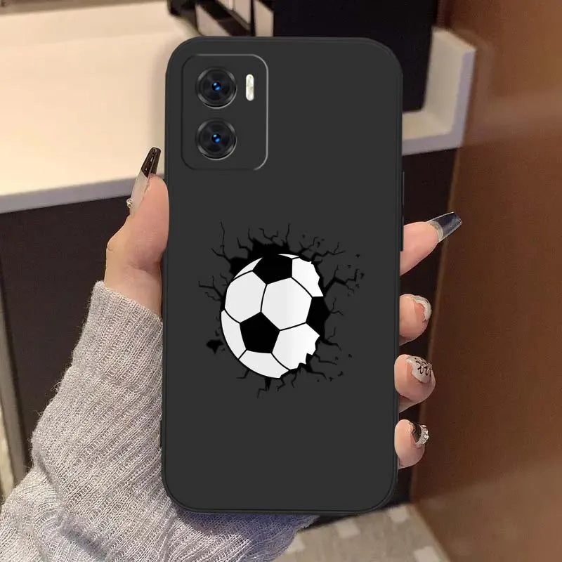 Creative Football Design For Motorola Moto Edge G85 G72 G35 G34 G32 G31 G24 G13 E14 G04 50 4G 5G Liquid Phone Case Cover