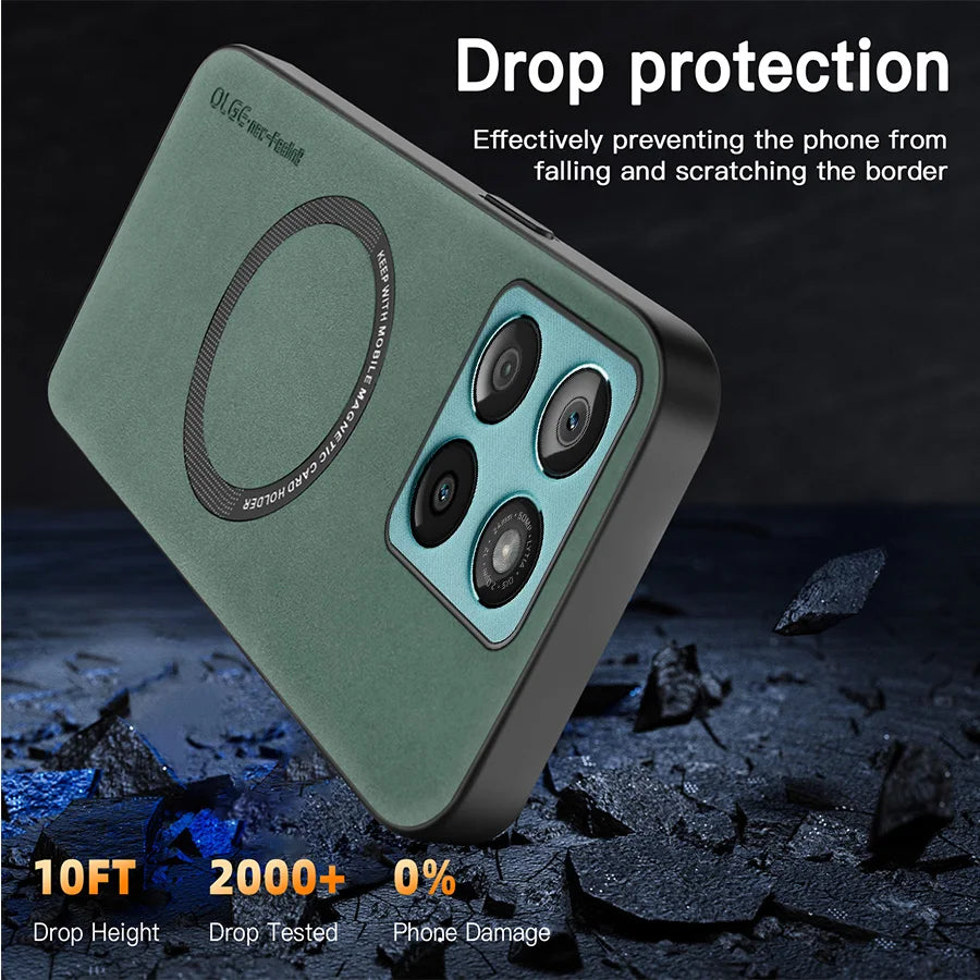 Shockproof Phone Case For Moto Edge 60 Fusion Stylus 60 Pro 60S ﻿Magnetic Retro Soft PU Leather OLGYBPCX