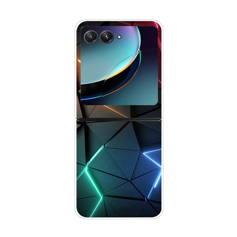 For Motorola Razr 40 Ultra Phone Case Flower Painted Clear Plastic PC Hard Back Cover For Moto Razr 40 Ultra Case 40Ultra 6.9"