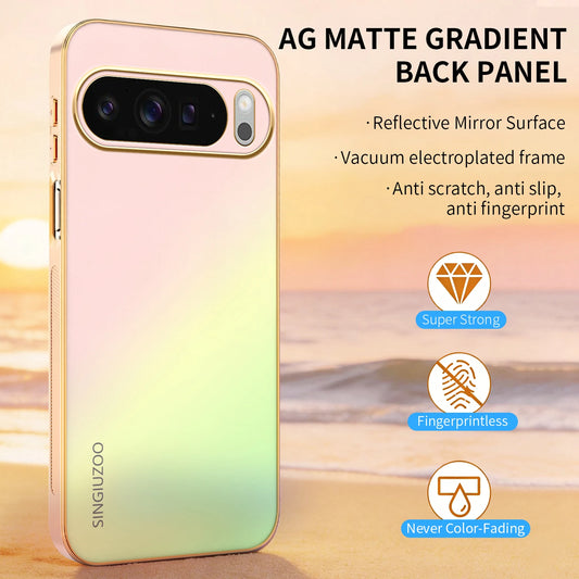 Plating AG Matte Gradient Color Case for Google Pixel 11 10 9 Pro XL 8 7 6 8A 7A 6A  Shockproof Full Camera Protect Back Cover