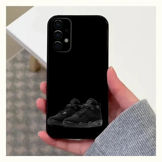 SJ2 Shoes Sports Basketball Phone Case For Samsung Galaxy A13,A21s,A22,A31,A32,A52,A53,A71,A80,A91 Soft Black Shell