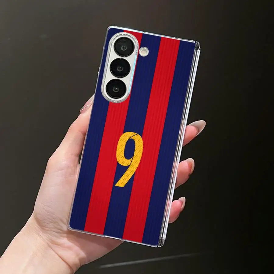 Football Star Digital Art Hard Phone Cover Case for Samsung Galaxy ZFold7 ZFold3 Z Fold 7 6 5 4 3 ZFold5 ZFold6 ZFold4