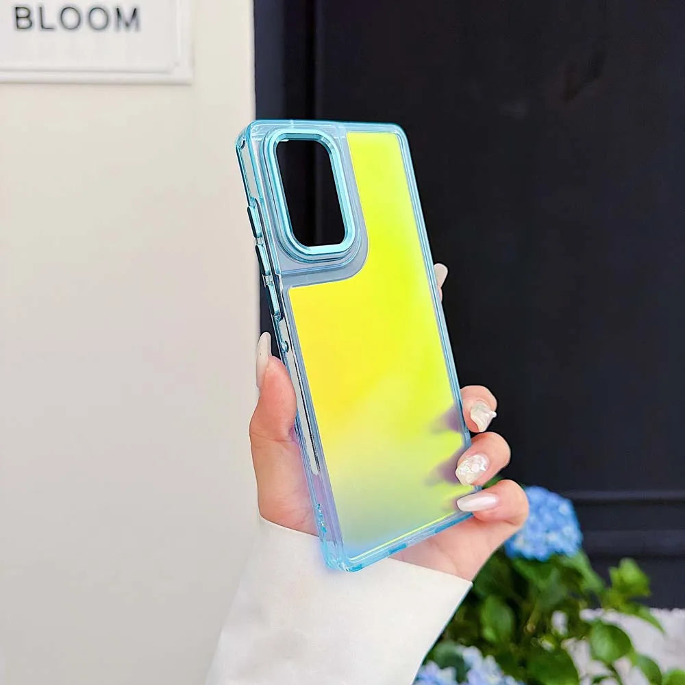Laser Gradient Matte Shockproof Phone Case for Motorola Moto Edge 60 50 G04 G24 G05 G15 Power G Play 5G 2026 Stylus Fusion Cover