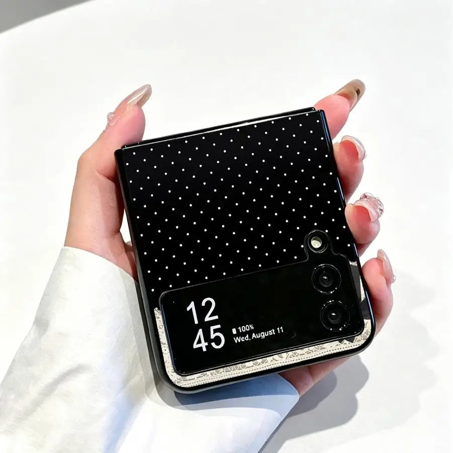 Case for Motorola Razr 70 50 70 Plus 60 Ultra 50/60 Back Phone Cover Luxury Funda Lace Polka Dot Bow