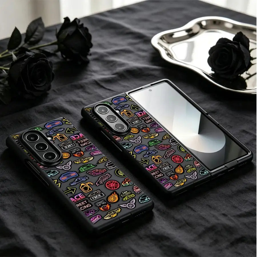 Back Phone Cover Case for Samsung Galaxy Z Fold 8 ZFold5 ZFold6 Z Fold 7 6 5 4 3 ZFold3 ZFold4 ZFold7 Car Sticker Set