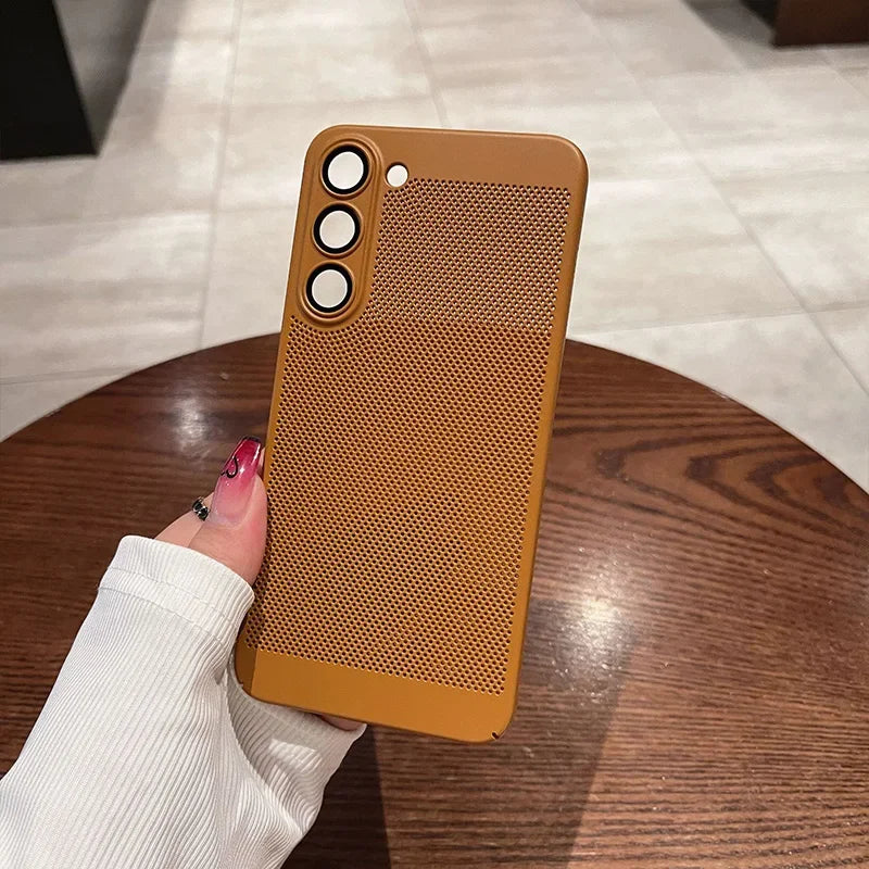 Breathable Heat Dissipation Cooling Case For Samsung Galaxy S25 S24 UItra S23 S22 S21 Plus PC Hard Back Cover