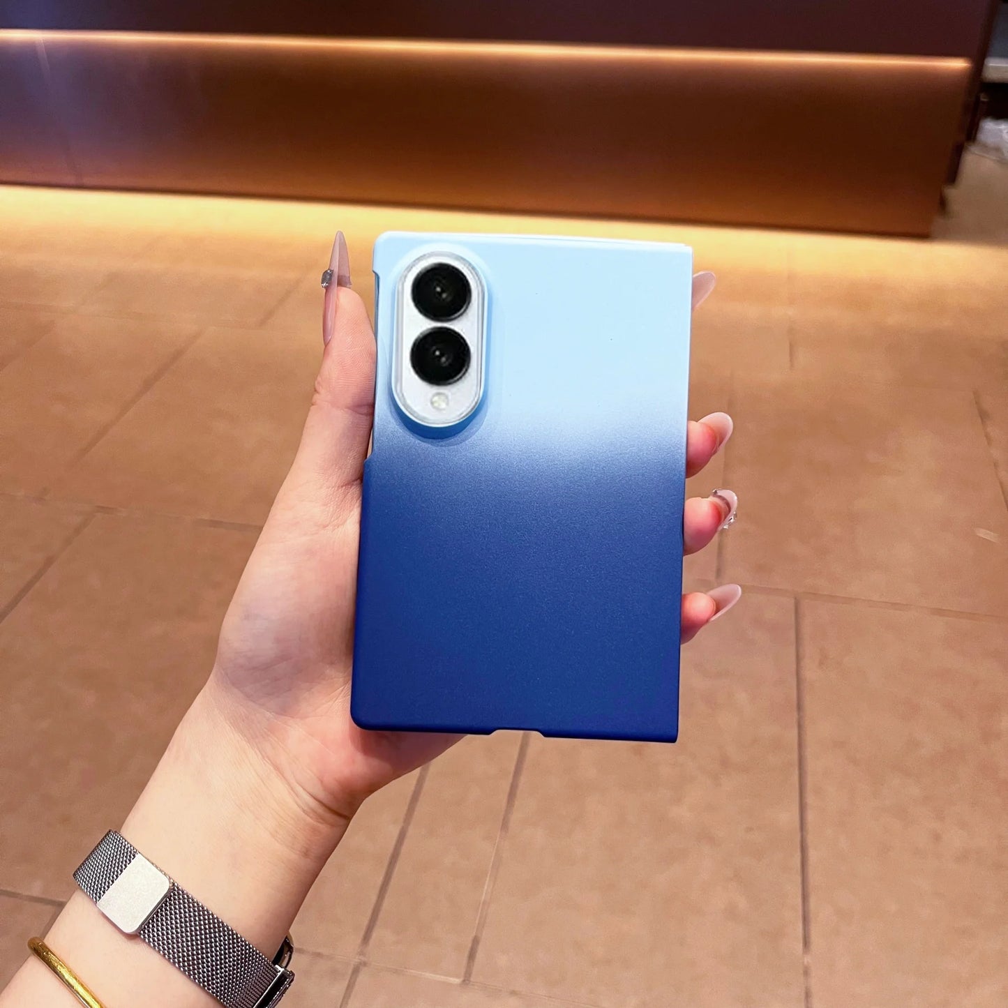 New Classic Korean Gradient Color Frosted Phone Case for Samsung Galaxy Z Fold 8 Wide Z Fold 8 Wide Shockproof Hard Cover