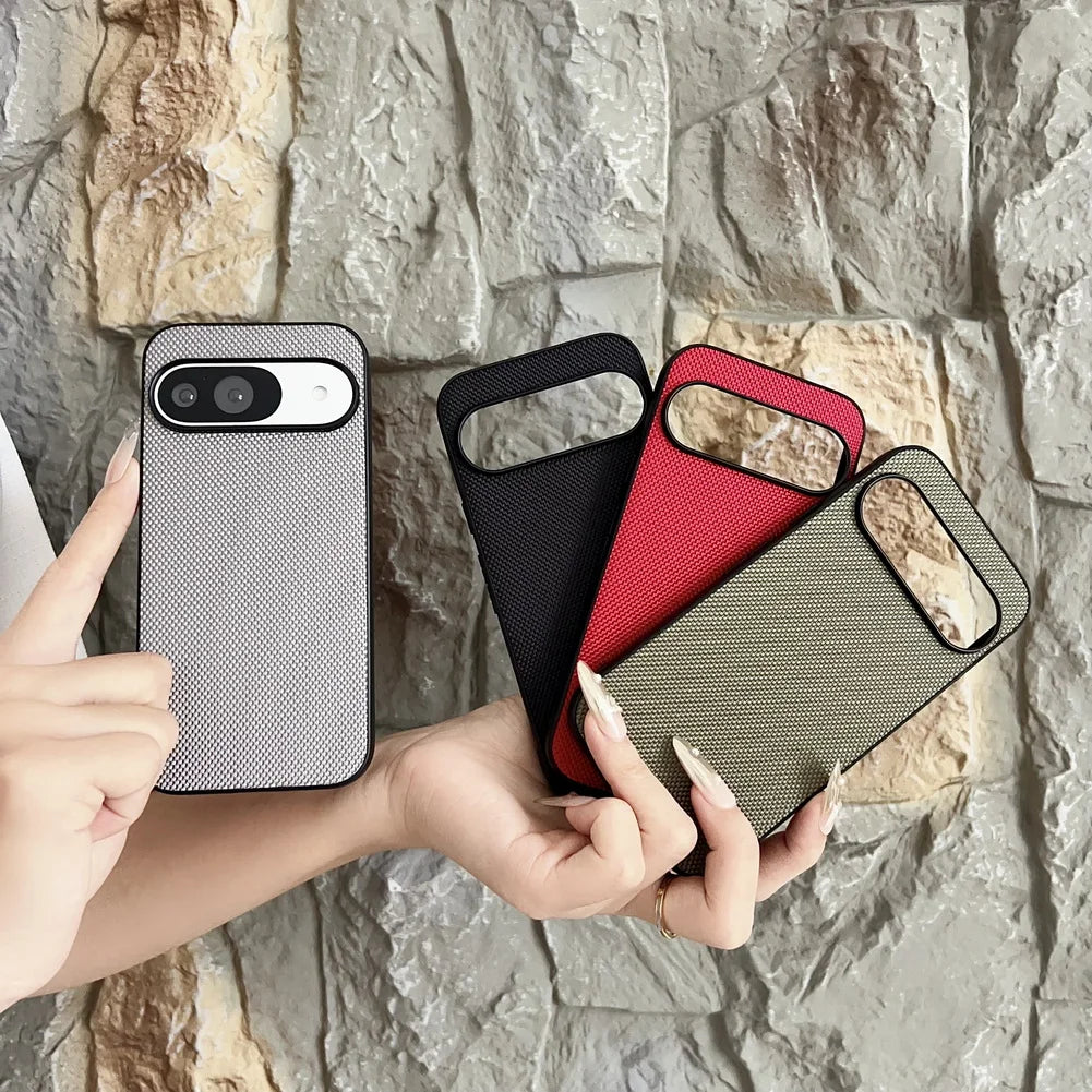 Touch feel of nylon pattern cloth case For Google Pixel10 Pro XL Pixel 10 Pro 9 Pro 9A Pixel 8 8A 7A 7 Pro Soft TPU Phone Cover