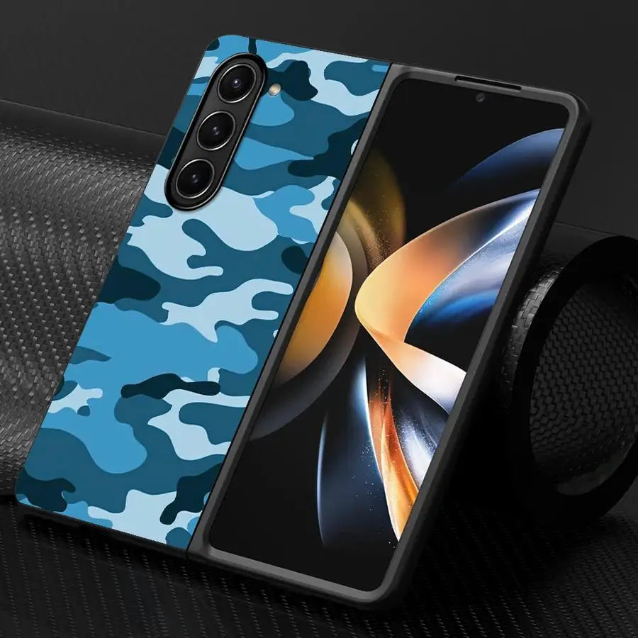 Camouflage Pattern Back Phone Cover Case for Samsung Galaxy ZFold5 ZFold3 ZFold7 Z Fold 7 6 5 4 3 ZFold6 ZFold4