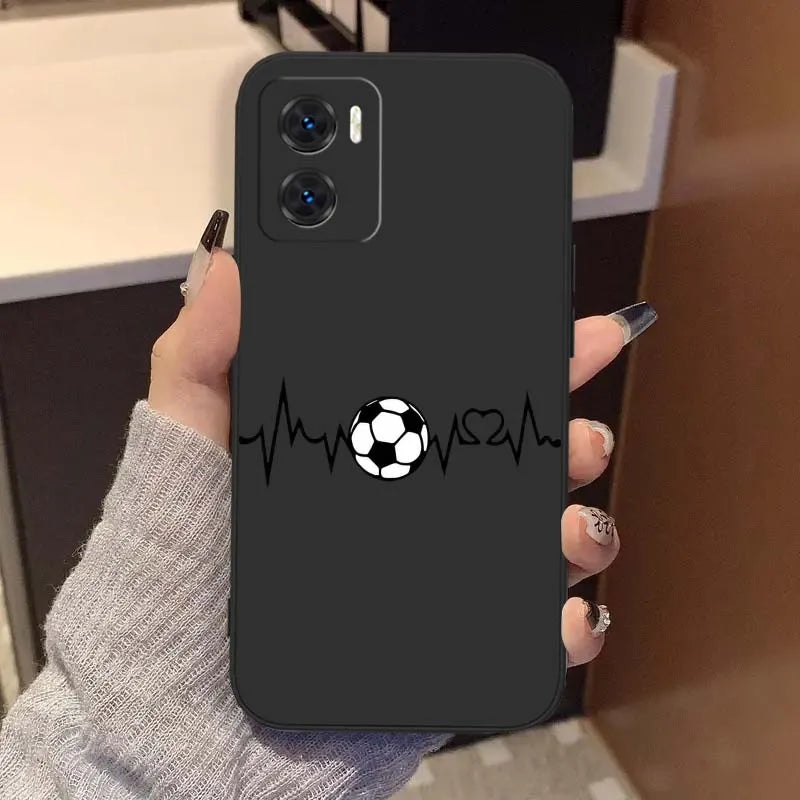 Creative Football Design For Motorola Moto Edge G85 G72 G35 G34 G32 G31 G24 G13 E14 G04 50 4G 5G Liquid Phone Case Cover