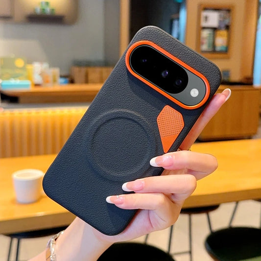 For Google Pixel 10 10 Pro 10 ProXL Large Hole Metal Lens Protective Ring Heat-Dissipating Magnetic Shockproof Phone Case