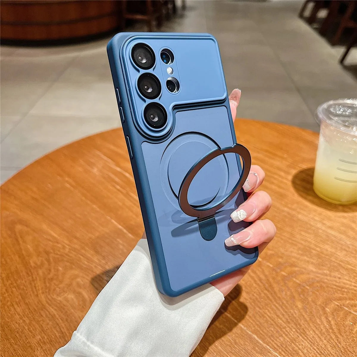 Luxury Bracket Magnetic Ring Holder Case for Samsung Galaxy S26 Ultra Wireless Charging Stand Shockproof Cover for S26 Plus